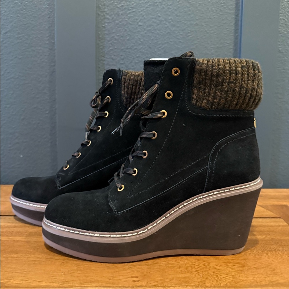 Tommy Hilfiger Black Suede Solenne Bootie- Size 10M (NEW)